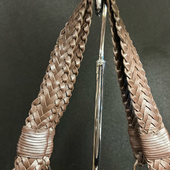 Donald J Pliner  Brown Woven Leather Purse Handbag - Picture 3 of 9